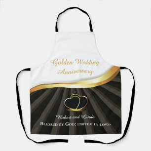 Goldene 50. Hochzeit Religiöser Jahrestag Schürze