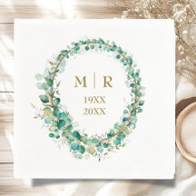 Goldene 50. Hochzeitsjubiläum Eukalyptus-Papier