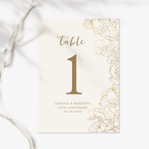 Goldene 50. Hochzeitstag Tischnummer