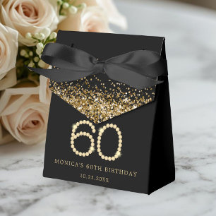 Goldene 60. Diamantene Geburtstagsfeier Geschenkschachtel