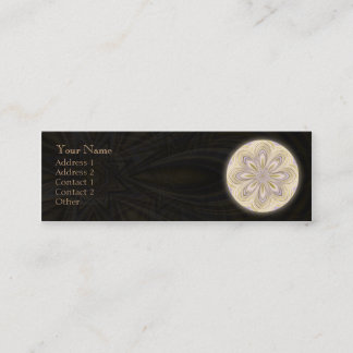 Goldene abnehmende Mandala - Profil-Visitenkarte Mini Visitenkarte