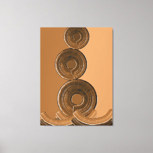 Goldene abstrakte Kunst – Modern Leinwanddruck