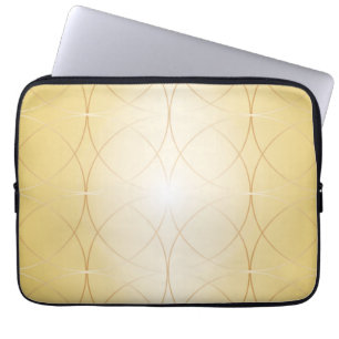 Goldene abstrakte Linien Laptopschutzhülle
