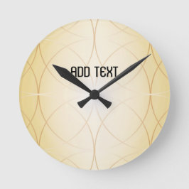 Goldene abstrakte Linien Runde Wanduhr