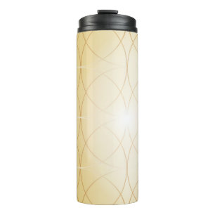 Goldene abstrakte Linien Thermosbecher
