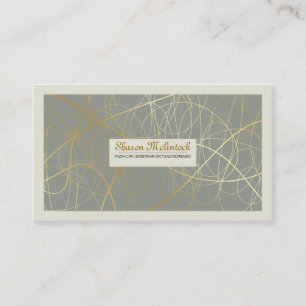 Goldene Abstrakte Linien Visitenkarte