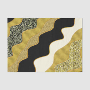Goldene Abstrakte Welle Modernes Gold Glamour Tren Seidenpapier