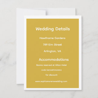 Goldene Acryl-Hochzeitseinladung Set Elegant | Lux Karte