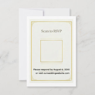 Goldene Acryl-Hochzeitseinladung Set Elegant RSVP Karte