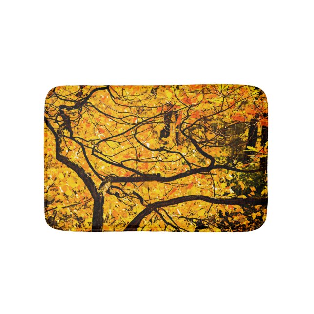 Goldene Adern des Herbstes Badematte (Vorderseite)