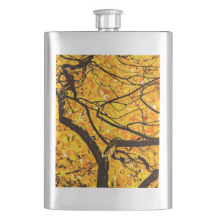 Goldene Adern des Herbstes Flachmann