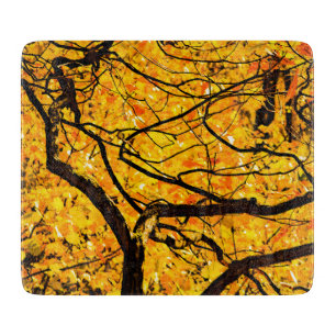 Goldene Adern des Herbstes Schneidebrett