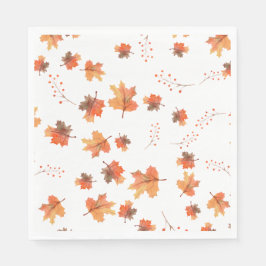 Goldene Ahorn-Blätter fallen botanisch Serviette