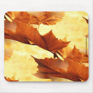 Goldene Ahornblätter Malerische Fotografie Mousepad