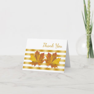 Goldene Ahornblätter, Streifen Danke