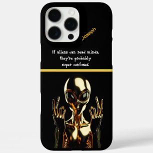 Goldene Alien im Gebiet 51 iPhone 16 Pro Max Hülle