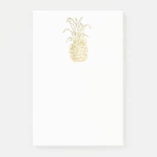 Goldene Ananas Gold Faux Folie Elegant Maßgeschnei Post-it Klebezettel