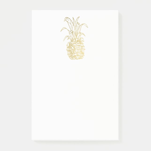 Goldene Ananas Imitate Frische Pasta machen Post-it Klebezettel (Vorderseite)