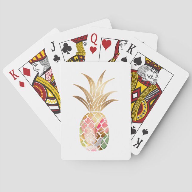 Goldene Ananas-Spielkarte Spielkarten (Rückseite)