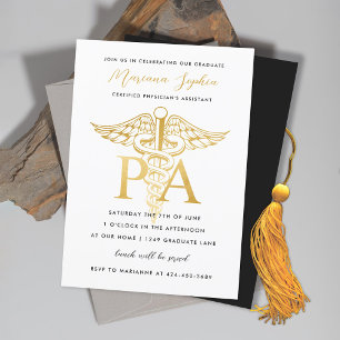 Goldene Ankündigung des Abschlusses als Physician 