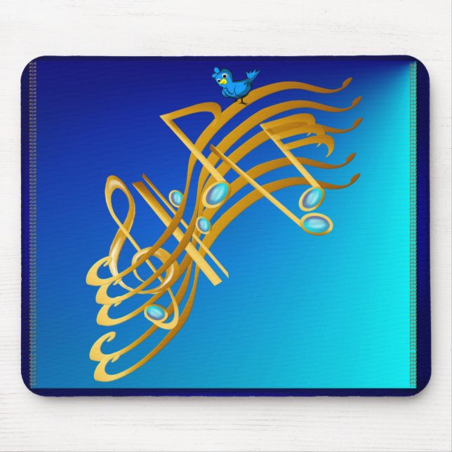 Goldene Anmerkungen Mousepad (Vorne)