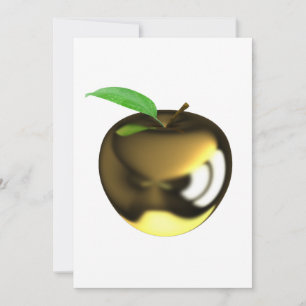 Goldene Apfel-Einladungen Einladung