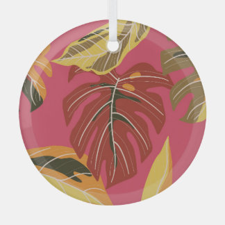 Goldene Art Deco Natur Tapete Ornament Aus Glas
