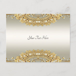 Goldene aufwendige Postkarte