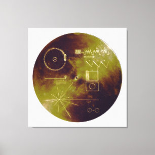 Goldene Aufzeichnungs-Töne des Voyager-1 und 2 vo Leinwanddruck