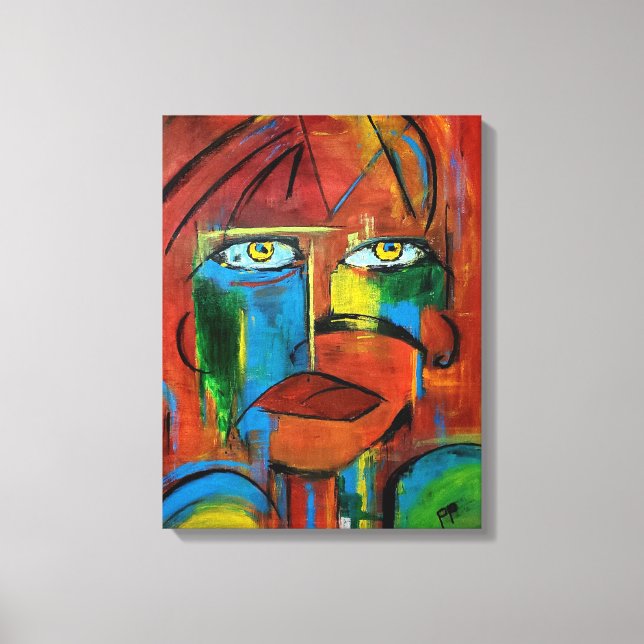 Goldene Augen Abstrakt Leinwanddruck (Vorderseite)