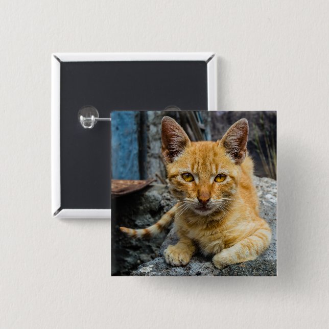 Goldene Augen Button (Vorne & Hinten)