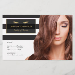 Goldene Augenblicke mit schwarzen und weißen Strei Flyer