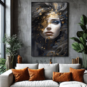 Goldene Aura Leinwanddruck