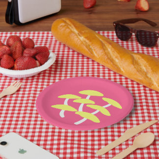 Goldene Austernpilz-Papierplatte Pappteller