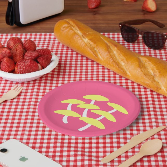 Goldene Austernpilz-Papierplatte Pappteller (Picknick)