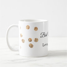 Goldene Bälle Glitzer Mama gibt Mutter je einen Na