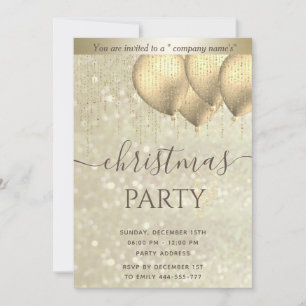 Goldene Ballon Corporate Weihnachtsfest Party Invi Einladung
