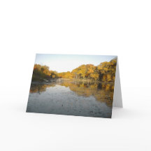 Goldene Bäume und Teich