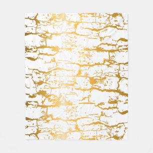 Goldene Baumrindenrisse Fleecedecke