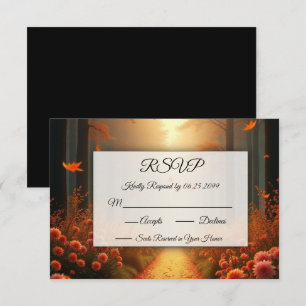 Goldene Bernstein Herbst Spazio -1 RSVP Karte