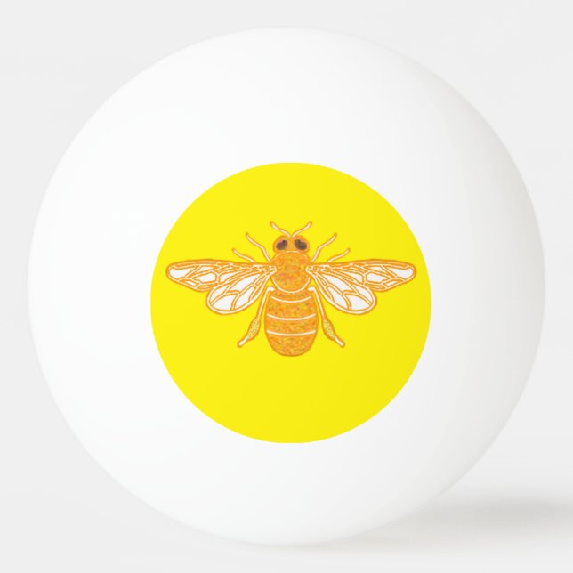 Goldene Biene Tischtennisball (Vorderseite)