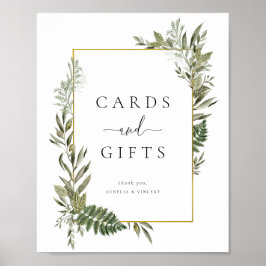 Goldene Bilderrahmen-Karten und Geschenke aus bota Poster