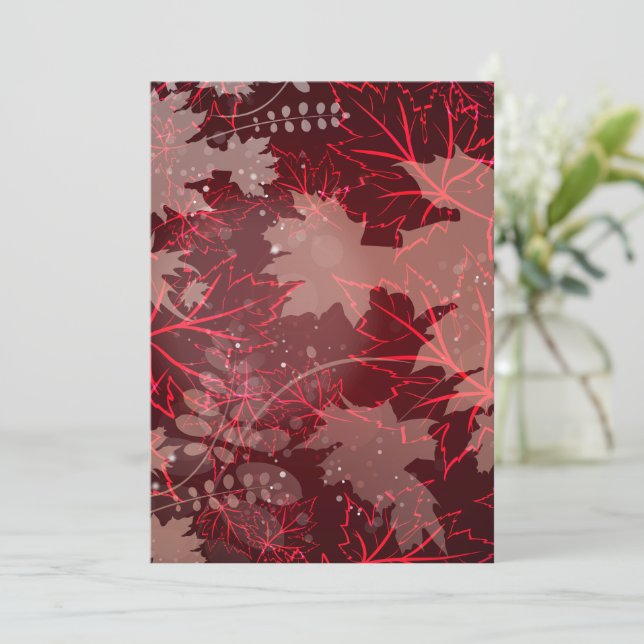 Goldene Blätter 1 Dankeskarte (Stehend Vorderseite)