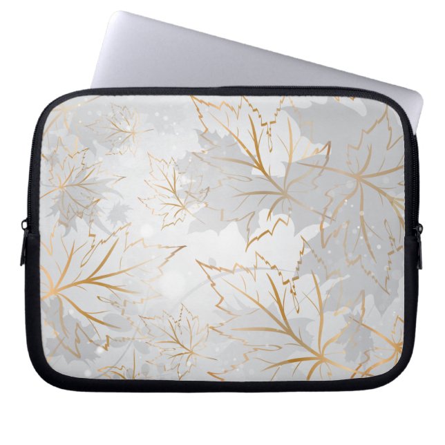 Goldene Blätter 3 Laptopschutzhülle (Vorderseite)