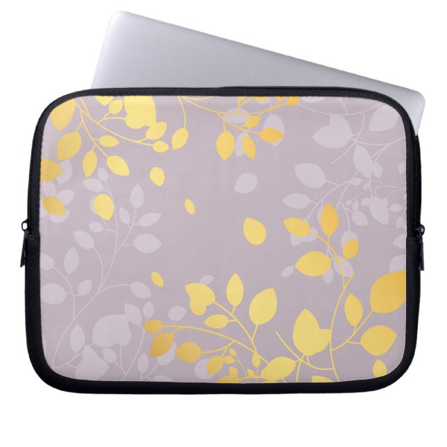 Goldene Blätter 9 Laptopschutzhülle (Vorderseite)