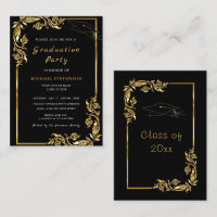 Goldene Blätter Einladung zur Bildungs-Party