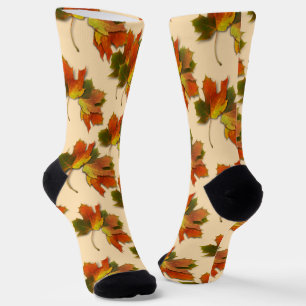Goldene Blätter Herbst Socken