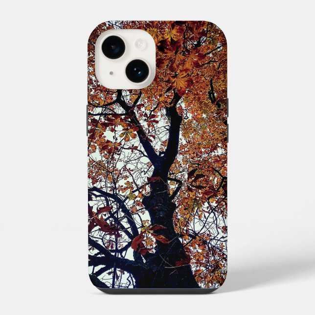 Goldene Blätter iPhone 14 Hülle (Rückseite)