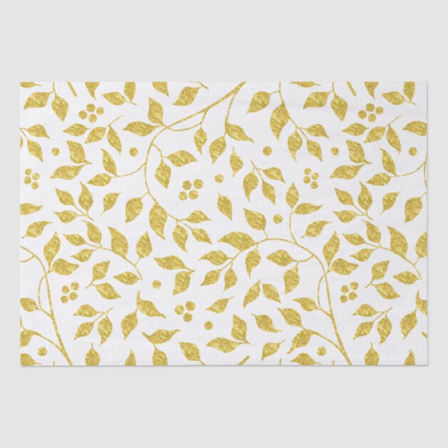 Goldene Blattmuster Seidenpapier (Vorderseite)