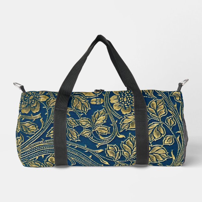 Goldene blaue Eleganz Duffle Bag (Vorderseite)